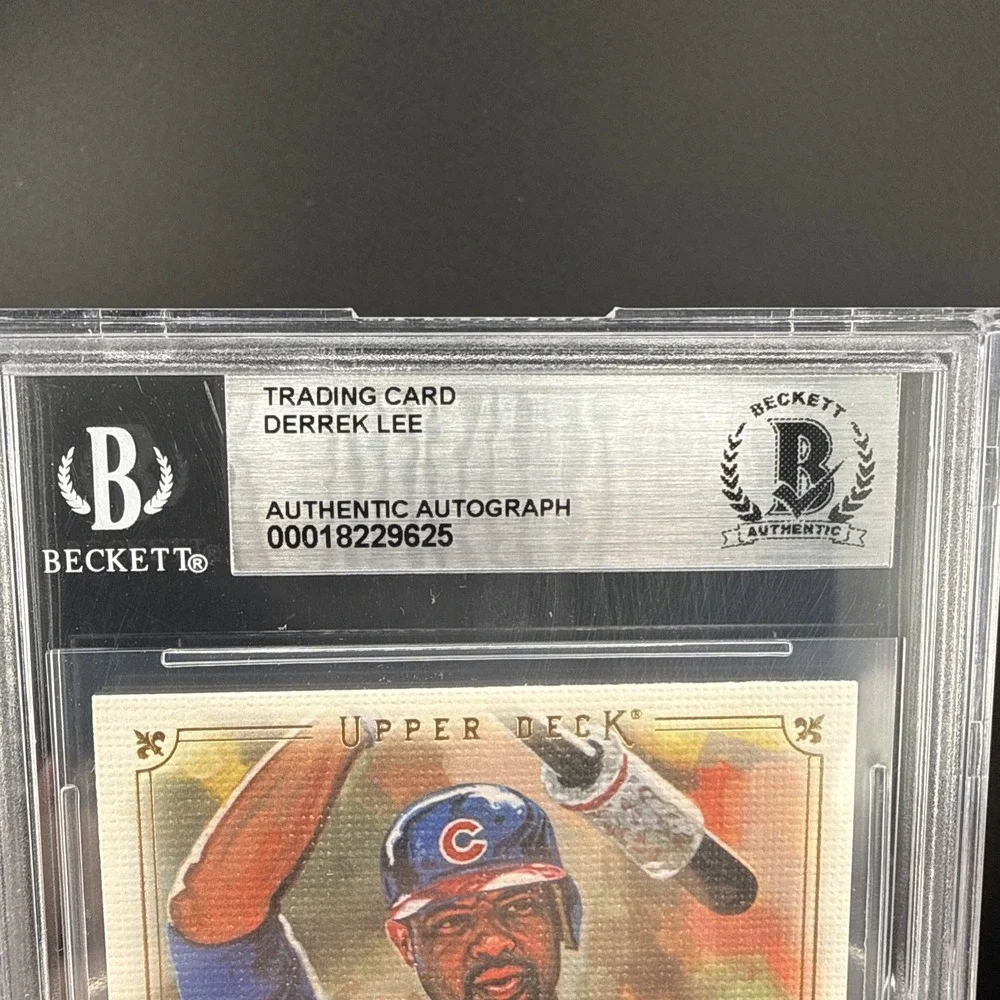 Upper Deck Masterpieces 2008 Derrek Lee #21 Cubs Autographed BGS Card